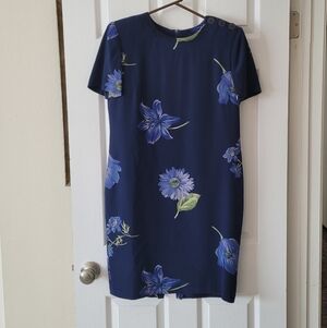 Maggy London Blue Floral Dress
